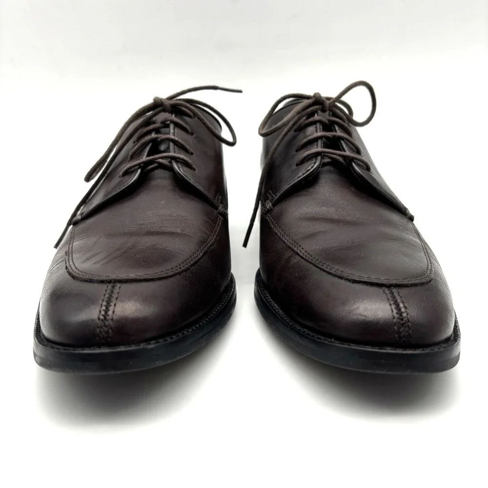 Cole Haan Lennox Hill Grand.OS Dark Brown Split Leather Dress Oxfords Men's 8M